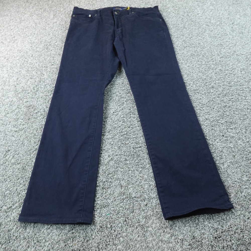 Polo Ralph Lauren Jeans Mens 34X30 Blue Denim Pants Varick Slim Straight Stretch